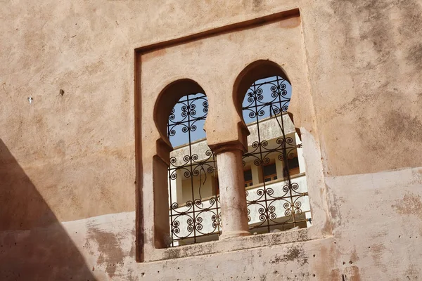 Vieille Fenêtre Dans Des Anciens Murs Médina Meknès Maroc — Photo