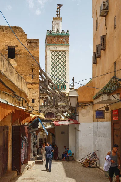 Fez Morocco May 2017 View Medina Quarter Fez 非斯的梅迪纳被列为世界遗产 是世界上最大的城市步行街之一 — 图库照片