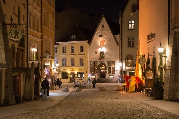 Tallinn Estonia Června 2018 Noční Pohled Staré Budovy Historické Části — Stock fotografie