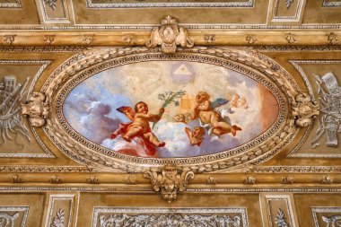 BERGAMO, İtalya - 22 Mayıs 2019: Bergamo 'daki Roma Katolik Kilisesi Chiesa della Beata Vergine del Giglioin' in dış detayları.