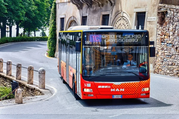 Bergamo Italie Mai 2019 Bus Public Orio Serio Sur Route — Photo