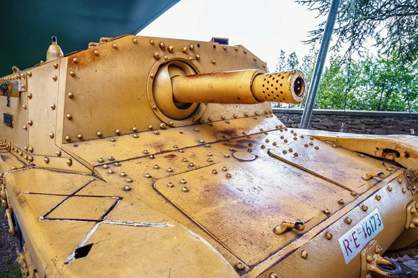 Bergamo Italy May 2019 Italian Self Propelled Gun Semovente Manufacturer — Stock Photo, Image