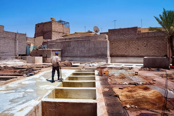 View Old Tannery Marrakech Sunny Day Morocco — Stock Photo, Image