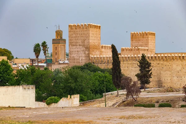 Vista Las Antiguas Murallas Históricas Medievales Fez Marruecos Fotos De Stock