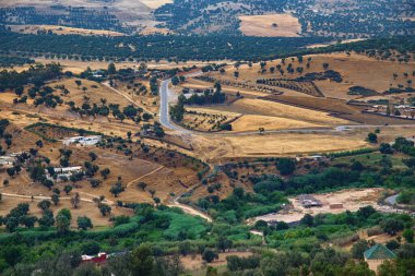 Fas yakınlarındaki tarlaların havadan görüntüsü..