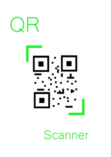 在白色背景下隔离的Qr代码 — 图库照片