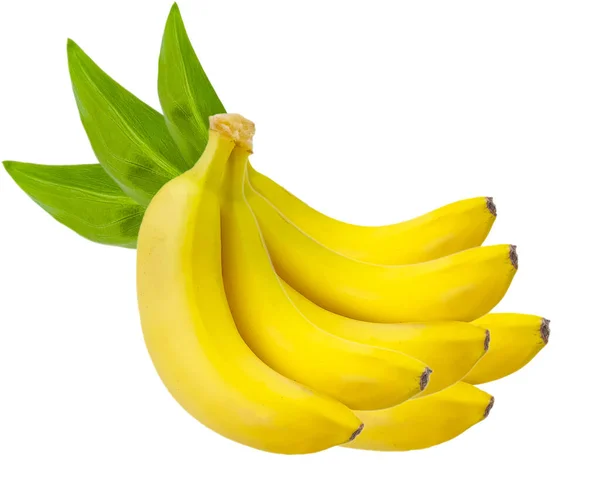 Rijpe Banaan Geïsoleerd Witte Achtergrond — Stockfoto