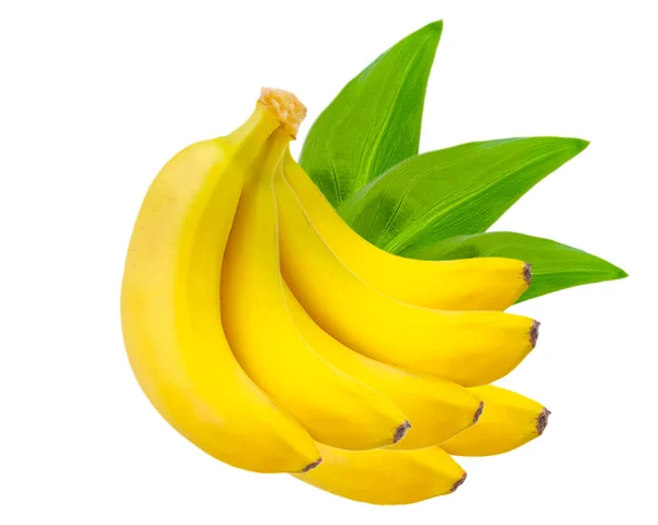 Banana Madura Isolada Sobre Fundo Branco — Fotografia de Stock