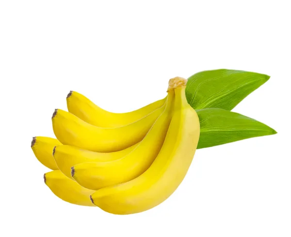 Спелый Банан Белом Фоне — стоковое фото