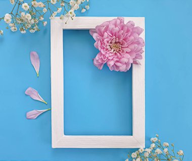 Renkli arkaplanda bahar çiçekleri