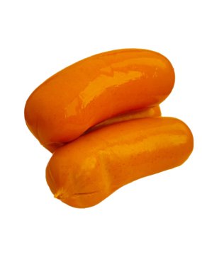 sosis beyaz arkaplanda izole