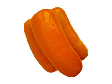 sosis beyaz arkaplanda izole