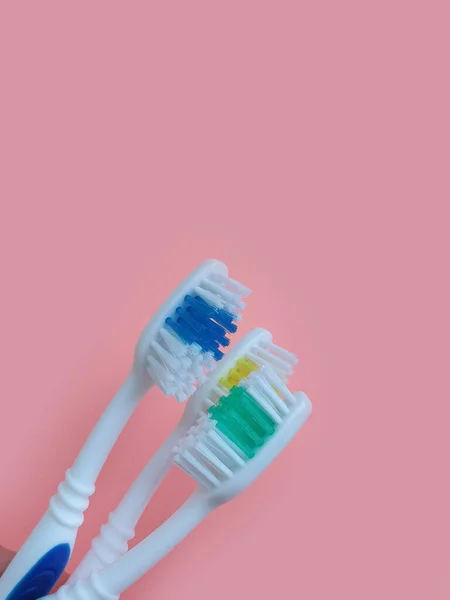 New Toothbrush Colored Background Dental — Stock Photo, Image