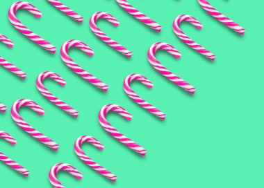 Renkli bir arka planda Noel şekeri