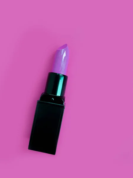 Pintalabios Sobre Fondo Color Maquillaje Belleza Accesorio —  Fotos de Stock