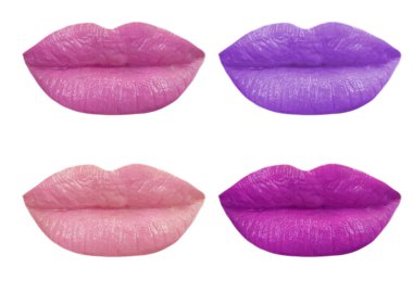 beyaz arkaplanda izole edilmiş dudaklar