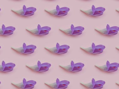 Renkli arkaplan çerçevesinde çiçek tarlası