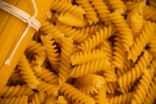 Torr Pasta Spaghetti Mat Bakgrund — Stockfoto
