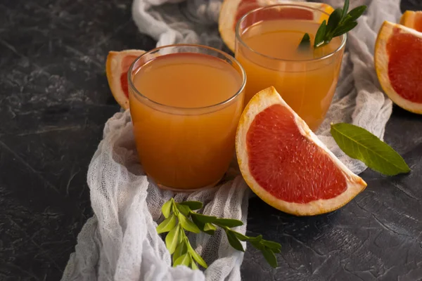 Grapefruit Juice Concrete Background — Stock Photo, Image