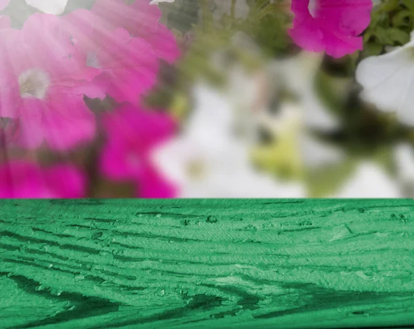 กระดานไม นหล งดอกไม — ภาพถ่ายสต็อก