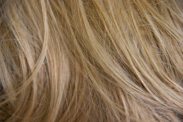 Güzel saçlar, yakın plan sarı arka plan.