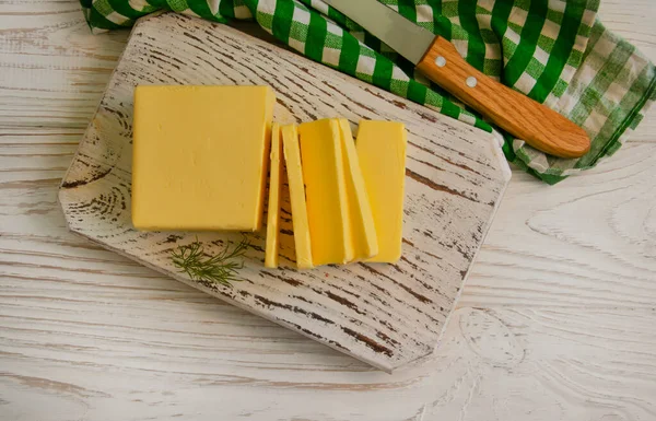 Butter Parsley Wooden Background — Stock Photo, Image