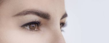 Kız gözleri güzel kirpikleri yakın plan