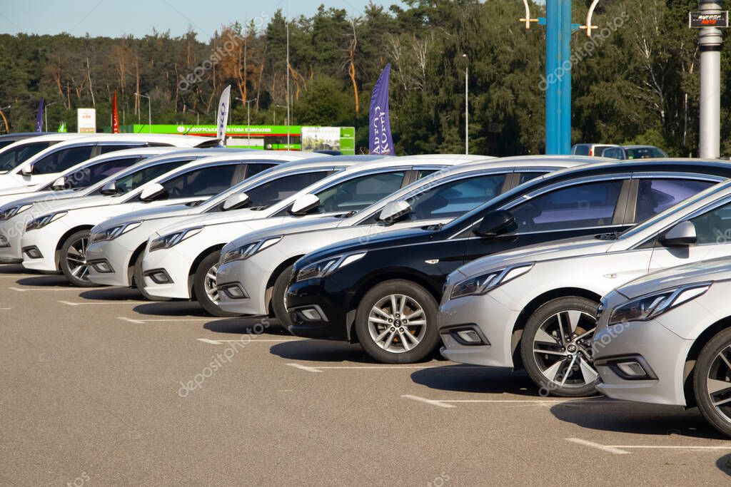 Ukraine, Kiev city - August 7, 2021 new Hyundai car