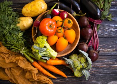 Taze farklı sebzeler arka plan besin