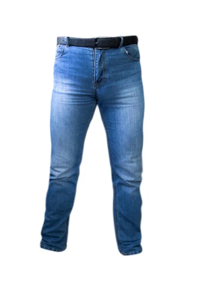 Mens Jeans Ioliated Vit Bakgrund — Stockfoto