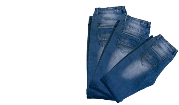 Mens Jeans Isolerad Vit Bakgrund — Stockfoto