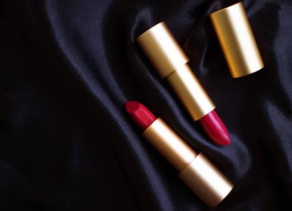 Lipstick Silk Background Elegance — Stock Photo, Image