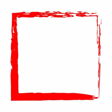 Sert Grunge Boya Köşeleri ile Ağır Fırça vektörü Dikdörtgen Kenarlığı