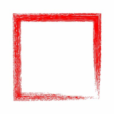 Soyut Kırmızı Doku ile Dörtgen Çerçeve Kenarlığını Fırçala
