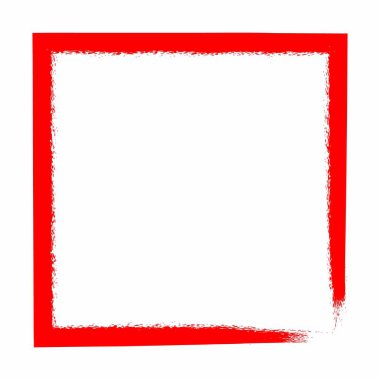 Sıkıntılı Boyalı Köşeli Dokulu Fırça Dikdörtgeni Vektör Kenarlığı