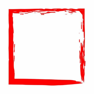 Kırmızı Sert El Çekim Vektörü Dikdörtgen Kenar Fırça Çizimi Arkaplanı