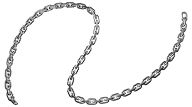 Parlak gümüş metal zincir tasarım elementi endüstriyel temalar, güvenlik kavramları veya modern kenar dekoratif aksanlar için mükemmeldir.