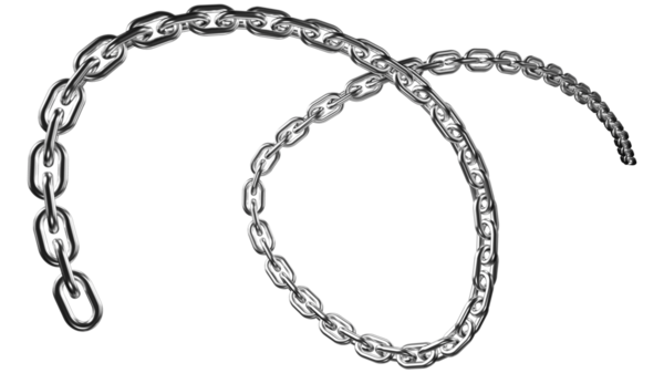 Modern tasarım ve yaratıcı projeler için güçlü gümüş metal zincir, bağlantı, güvenlik ve endüstriyel gücü sembolize eder.