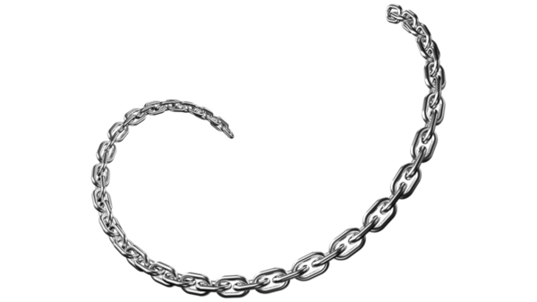Bugün yaratıcı projelerinizde güvenlik, güç ya da modern endüstriyel temalar için mükemmel bir spiral dizayn ile çarpıcı gümüş zincir.