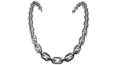 Güçlü gümüş zincirler, etkili tasarımlar için modern, minimalist bir şekilde birleşmeyi ve bağlantıyı sembolize eder.