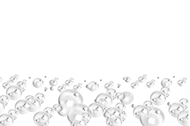 Yansımalı sayısız parlak, şeffaf küreler, el değmemiş beyaz arka plana karşı akışkan ve dinamik bir desen oluşturuyor. Temiz soyut tasarımlar için ideal.