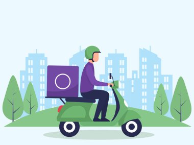 Fast Home Delivery Service Concept for Ecommerce and Food Logistics. Modern home delivery concept showing quick service, package transport, and reliable logistics for online business and food delivery