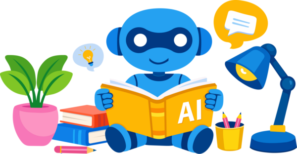 AI öğrenim asistanı kitaplar, eğitim platformları için ideal, e-öğrenme siteleri, eğitim uygulamaları, akademik pazarlama, teknoloji blogları ve eğitim sunumları.