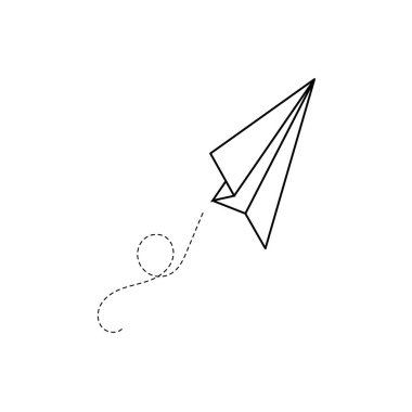 Kağıt Uçak simge vektör