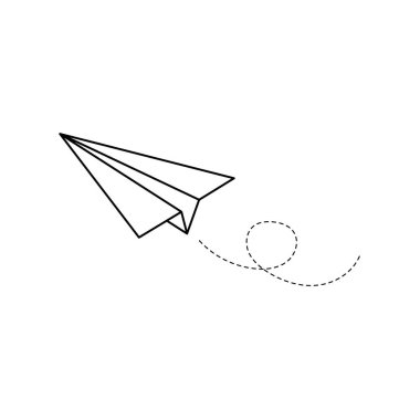 uçak uçan simge, vektör illüstrasyonu