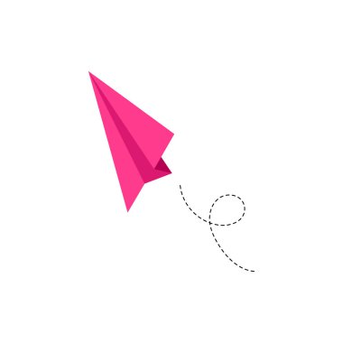 Kağıt uçak ikonu. vektör illüstrasyonu