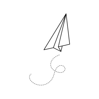 vektör kağıt uçak simgesi