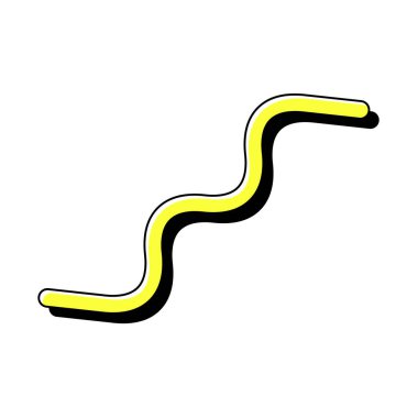 Sarı solucan izole edilmiş simge