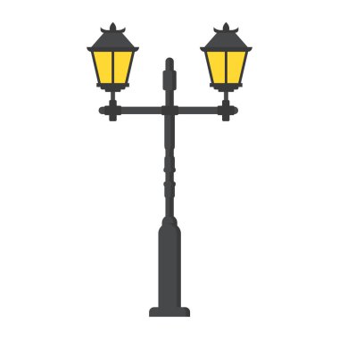 Sokak lambası beyaz arkaplanda izole