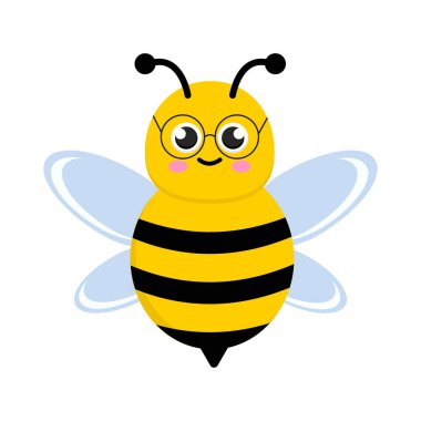 Sevimli arı çizgi film karakteri. vektör illüstrasyonu
